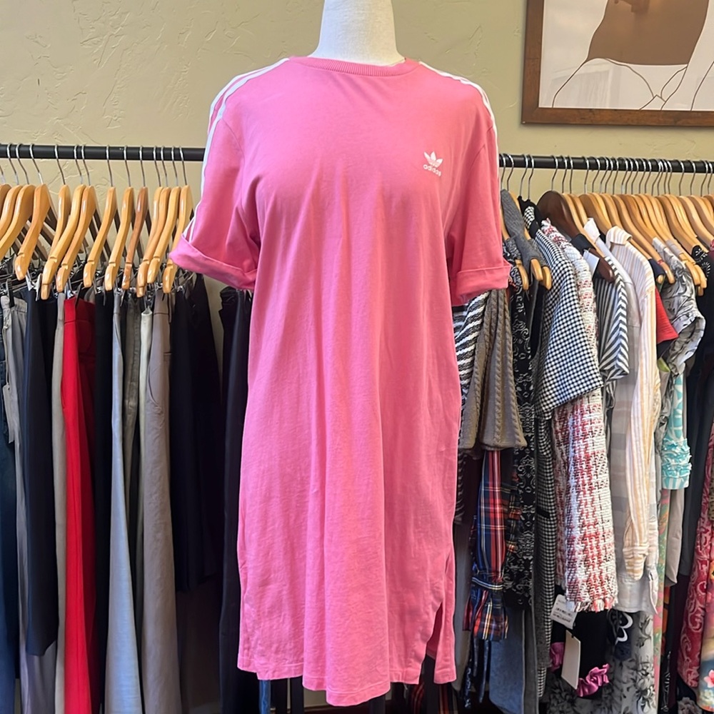 Pink Adidas tee Shirt Dress